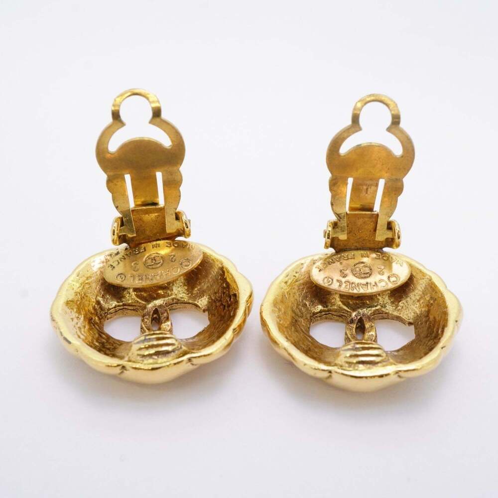 CHANEL Gold Logo Earrings - Picture 6 of 6